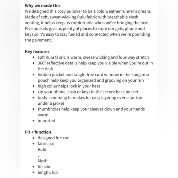 (39)Lululemon Base Runner 1/2 Zip Pullover - Picture 4 of 7